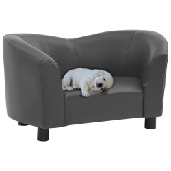 vidaXL Hundesofa Grau 67x41x39 cm Kunstleder 