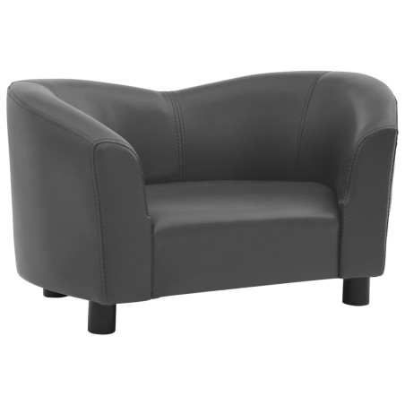 vidaXL Hundesofa Grau 67x41x39 cm Kunstleder 