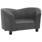 vidaXL Hundesofa Grau 67x41x39 cm Kunstleder vidaXL Hundesofa Grau 67x41x39 cm Kunstleder