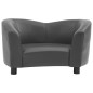 vidaXL Hundesofa Grau 67x41x39 cm Kunstleder vidaXL Hundesofa Grau 67x41x39 cm Kunstleder