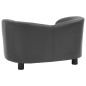 vidaXL Hundesofa Grau 67x41x39 cm Kunstleder vidaXL Hundesofa Grau 67x41x39 cm Kunstleder