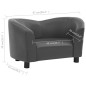 vidaXL Hundesofa Grau 67x41x39 cm Kunstleder vidaXL Hundesofa Grau 67x41x39 cm Kunstleder