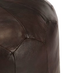 vidaXL Pouf Dunkelbraun 40 x 35 cm Echtes Ziegenleder