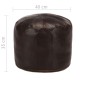 vidaXL Pouf Dunkelbraun 40 x 35 cm Echtes Ziegenleder vidaXL Pouf Dunkelbraun 40 x 35 cm Echtes Ziegenleder