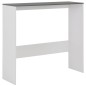 vidaXL Bartisch mit 2 Tischplatten Weiß und Grau 130 x 40 x 120 cm vidaXL Bartisch mit 2 Tischplatten Weiß und Grau 130 x 40 x 120 cm