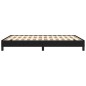vidaXL Bettgestell Schwarz 140x190 cm Stoff vidaXL Bettgestell Schwarz 140x190 cm Stoff