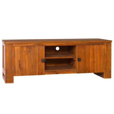 vidaXL TV-Schrank 110x30x40 cm Teak Massivholz