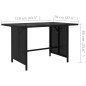 vidaXL Garten-Esstisch Schwarz 110x70x65 cm Poly Rattan vidaXL Garten-Esstisch Schwarz 110x70x65 cm Poly Rattan