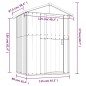 vidaXL Geräteschuppen Anthrazit 126x97,5x177 cm Verzinkter Stahl vidaXL Geräteschuppen Anthrazit 126x97,5x177 cm Verzinkter Stahl