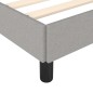 Bettgestell Hellgrau 90x190 cm Stoff Bettgestell Hellgrau 90x190 cm Stoff