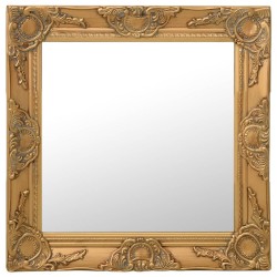 vidaXL Wandspiegel im Barock-Stil 50x50 cm Golden