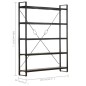 vidaXL Bücherregal 5 Fächer Schwarz 140x30x180 cm Mango Massivholz vidaXL Bücherregal 5 Fächer Schwarz 140x30x180 cm Mango Massivholz