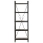 vidaXL Bücherregal 5 Fächer Schwarz 60x30x180 cm Mango Massivholz vidaXL Bücherregal 5 Fächer Schwarz 60x30x180 cm Mango Massivholz