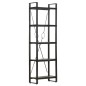 vidaXL Bücherregal 5 Fächer Schwarz 60x30x180 cm Mango Massivholz vidaXL Bücherregal 5 Fächer Schwarz 60x30x180 cm Mango Massivholz