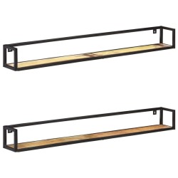 vidaXL Wandregale 2 Stk. 160 cm Altholz Massiv
