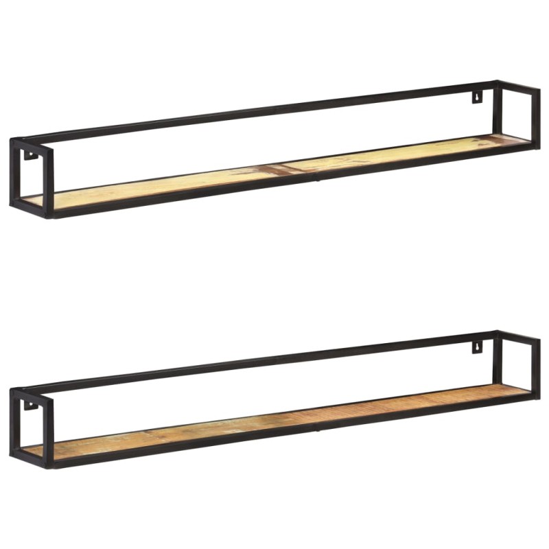 vidaXL Wandregale 2 Stk. 160 cm Altholz Massiv vidaXL Wandregale 2 Stk. 160 cm Altholz Massiv