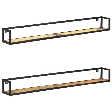 vidaXL Wandregale 2 Stk. 160 cm Altholz Massiv