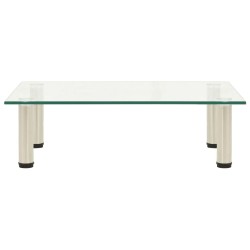 vidaXL TV-Tisch Transparent 60x35x17 cm Hartglas