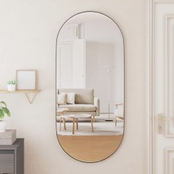 vidaXL Wandspiegel Schwarz 45x100 cm Oval