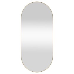vidaXL Wandspiegel Golden 45x100 cm Oval