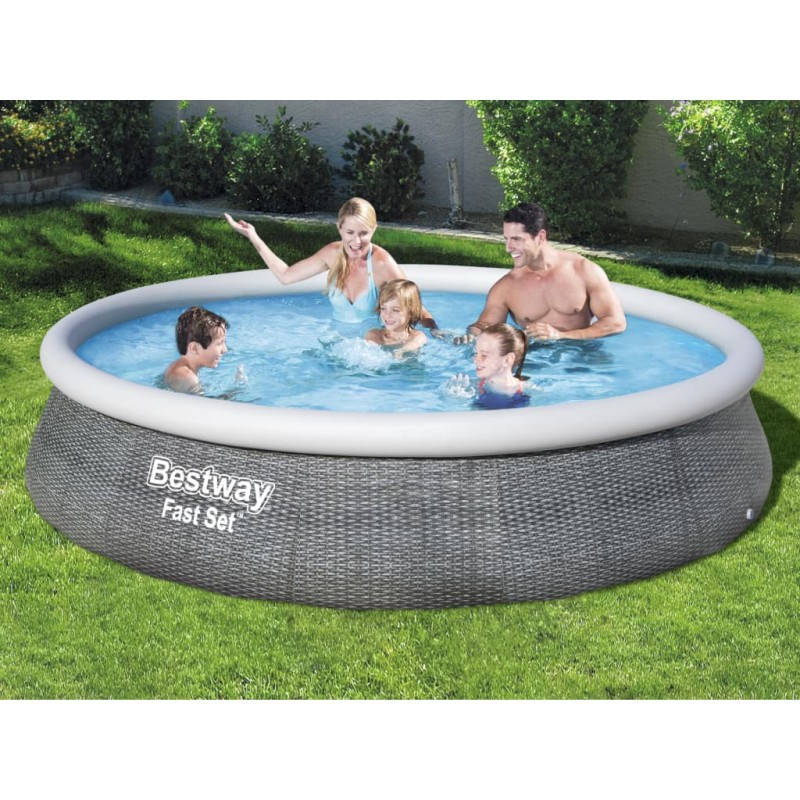 Bestway Fast Set Pool-Set mit Pumpe Aufblasbar 396x84 cm Bestway Fast Set Pool-Set mit Pumpe Aufblasbar 396x84 cm