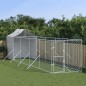 vidaXL Outdoor-Hundezwinger mit Dach Silbern 2x10x2,5 m Stahl Verzinkt vidaXL Outdoor-Hundezwinger mit Dach Silbern 2x10x2,5 m Stahl Verzinkt