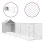 vidaXL Outdoor-Hundezwinger mit Dach Silbern 2x10x2,5 m Stahl Verzinkt vidaXL Outdoor-Hundezwinger mit Dach Silbern 2x10x2,5 m Stahl Verzinkt