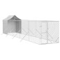 vidaXL Outdoor-Hundezwinger mit Dach Silbern 2x10x2,5 m Stahl Verzinkt vidaXL Outdoor-Hundezwinger mit Dach Silbern 2x10x2,5 m Stahl Verzinkt