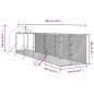 vidaXL Outdoor-Hundezwinger mit Dach Silbern 2x10x2,5 m Stahl Verzinkt vidaXL Outdoor-Hundezwinger mit Dach Silbern 2x10x2,5 m Stahl Verzinkt