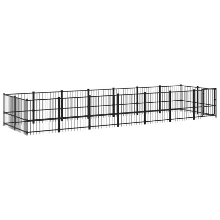 vidaXL Outdoor-Hundezwinger Stahl 13,14 m²