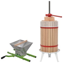 vidaXL 2-tlg. Obst- & Weinpresse und Mühle-Set