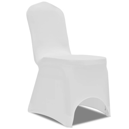 vidaXL Stretch-Stuhlhussen 100 Stk. Weiß