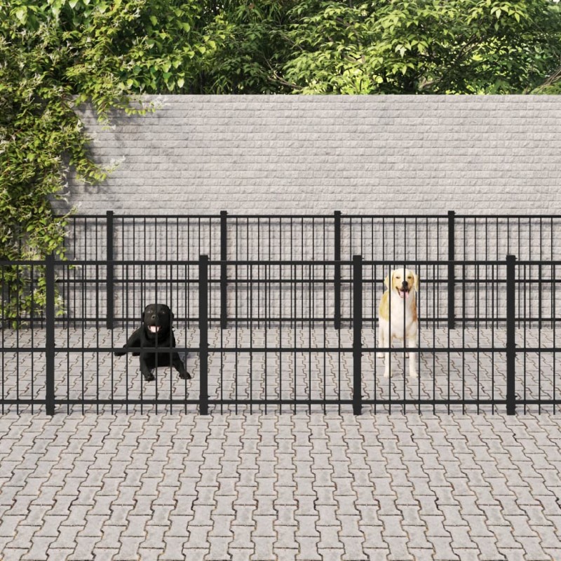 vidaXL Outdoor-Hundezwinger Stahl 19,76 m² vidaXL Outdoor-Hundezwinger Stahl 19,76 m²