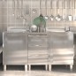 vidaXL Gastro-Küchenschränke 3 Stk. Edelstahl vidaXL Gastro-Küchenschränke 3 Stk. Edelstahl