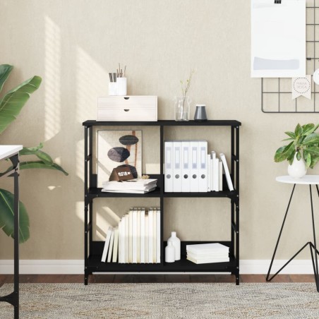 vidaXL Bücherregal Schwarz 78,5x33x82 cm Holzwerkstoff