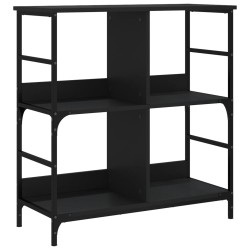 vidaXL Bücherregal Schwarz 78,5x33x82 cm Holzwerkstoff