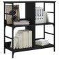 vidaXL Bücherregal Schwarz 78,5x33x82 cm Holzwerkstoff vidaXL Bücherregal Schwarz 78,5x33x82 cm Holzwerkstoff