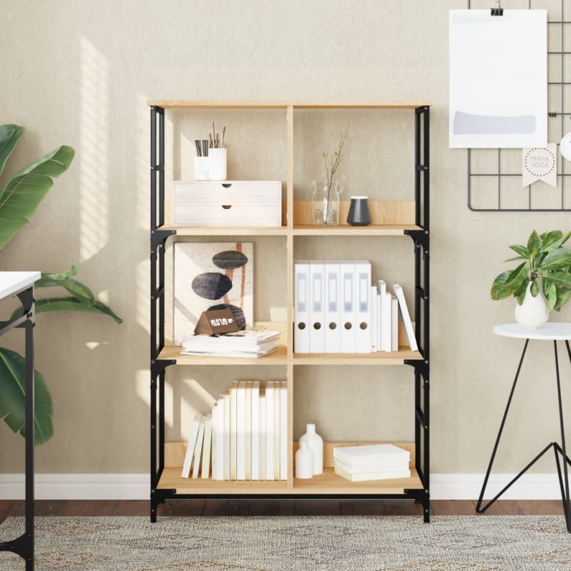 vidaXL Bücherregal Sonoma-Eiche 78,5x33x117,5 cm Holzwerkstoff vidaXL Bücherregal Sonoma-Eiche 78,5x33x117,5 cm Holzwerkstoff
