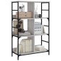 vidaXL Bücherregal Grau Sonoma 78,5x33x117,5 cm Holzwerkstoff vidaXL Bücherregal Grau Sonoma 78,5x33x117,5 cm Holzwerkstoff