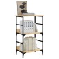 vidaXL Bücherregal Sonoma-Eiche 50x33x82 cm Holzwerkstoff vidaXL Bücherregal Sonoma-Eiche 50x33x82 cm Holzwerkstoff
