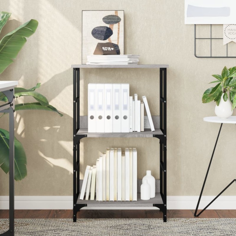 vidaXL Bücherregal Grau Sonoma 50x33x82 cm Holzwerkstoff vidaXL Bücherregal Grau Sonoma 50x33x82 cm Holzwerkstoff