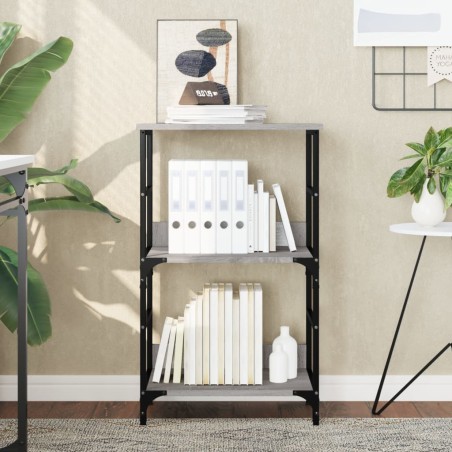 vidaXL Bücherregal Grau Sonoma 50x33x82 cm Holzwerkstoff