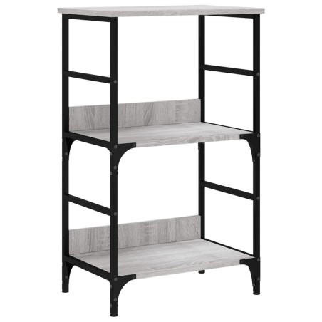 vidaXL Bücherregal Grau Sonoma 50x33x82 cm Holzwerkstoff
