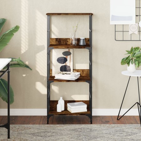 vidaXL Bücherregal Räuchereiche 50x33x117,5 cm Holzwerkstoff