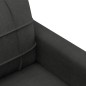 vidaXL 3-tlg. Sofagarnitur mit Kissen Schwarz Stoff vidaXL 3-tlg. Sofagarnitur mit Kissen Schwarz Stoff