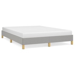 vidaXL Bettgestell Hellgrau 140x190 cm Stoff
