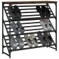 vidaXL Schuhregal Räuchereiche 90x30x85 cm Holzwerkstoff vidaXL Schuhregal Räuchereiche 90x30x85 cm Holzwerkstoff