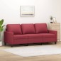 vidaXL 3-Sitzer-Sofa Weinrot 180 cm Kunstleder vidaXL 3-Sitzer-Sofa Weinrot 180 cm Kunstleder