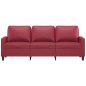 vidaXL 3-Sitzer-Sofa Weinrot 180 cm Kunstleder vidaXL 3-Sitzer-Sofa Weinrot 180 cm Kunstleder