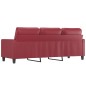 vidaXL 3-Sitzer-Sofa Weinrot 180 cm Kunstleder vidaXL 3-Sitzer-Sofa Weinrot 180 cm Kunstleder
